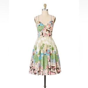 Plenty by Tracy Reese  Bazaar Multicolor Printed Midi Dress 6